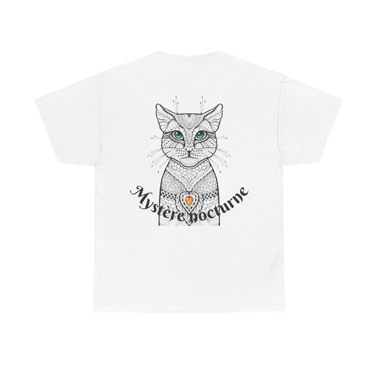 T-shirt élégant avec un chat mystique